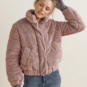 UpWest The Sherpa Puffer in Blushed Rose/Small